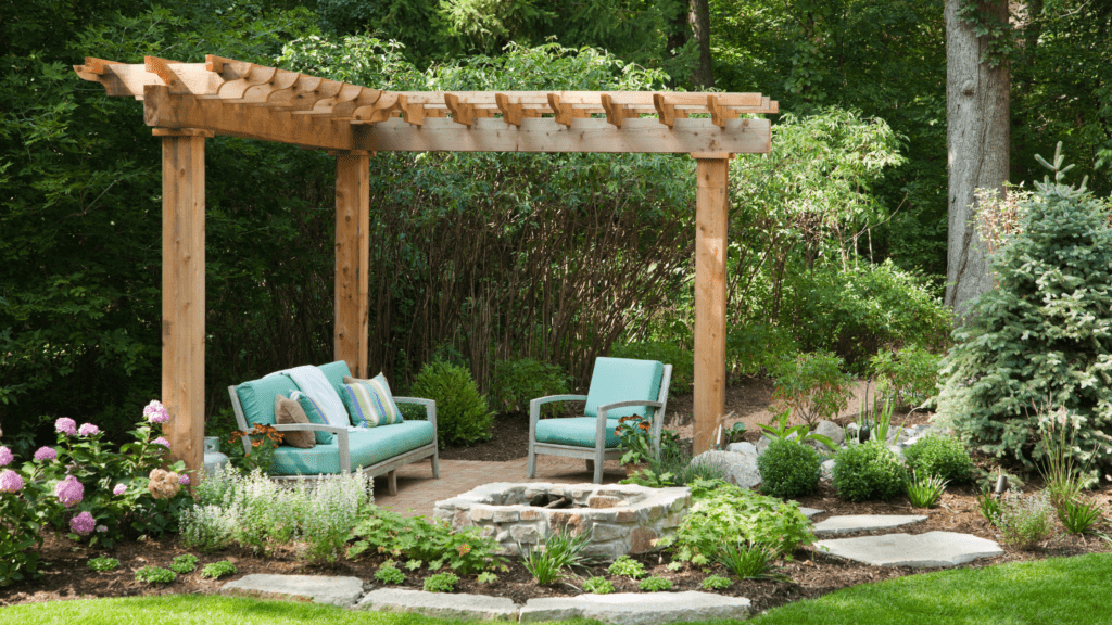 Outdoor patio and firepit